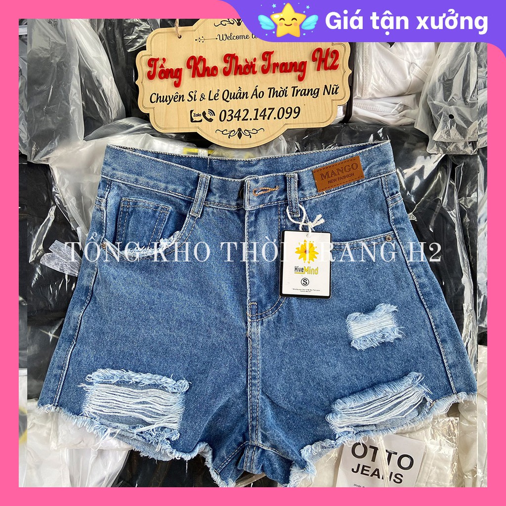 ✅ 🎯 Ảnh thật 100% 🎯 ✅ Quần short ulzzang quần nữ đẹp, soóc bò rách kiểu dáng hàn quốc cạp lưng cao