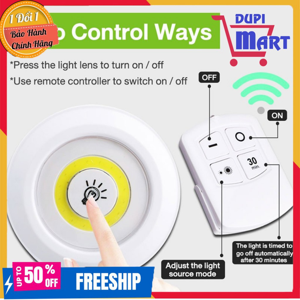 [SIÊU HOT❤️]Bộ 3 led mini dán tường thông minhcó điều khiển từ xa hẹn giờ tắt 🌈 Ánh sáng Vàng - Trắng | BigBuy360 - bigbuy360.vn