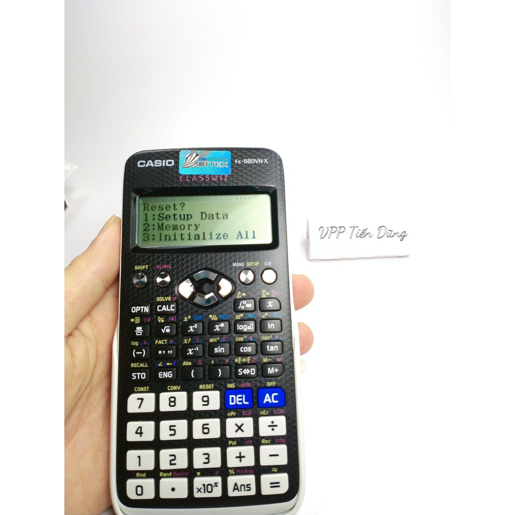 Máy Tính casio fx 580vn x Màu Xanh/ Hồng/ Đen BH điện tử 7 năm, check mã QR code- CHÍNH HÃNG