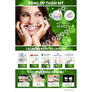 Tranh nha khoa "Răng sứ thẩm mỹ" mẫu 01