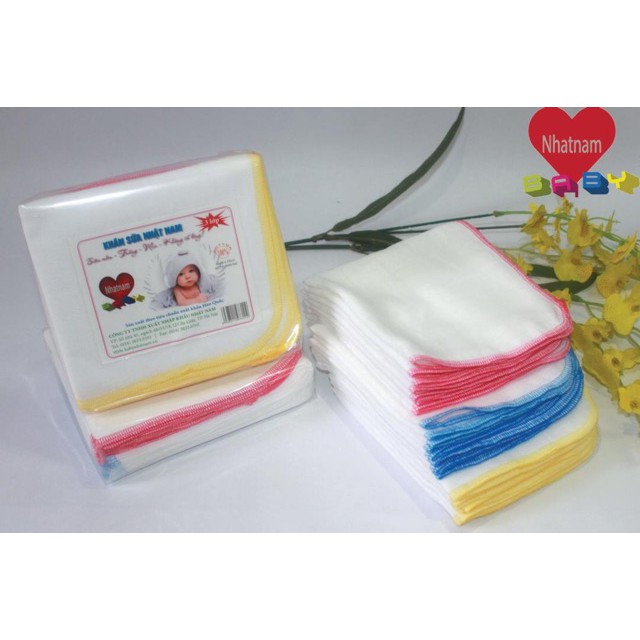Set 10c khăn sữa Nhật Nam 3 lớp