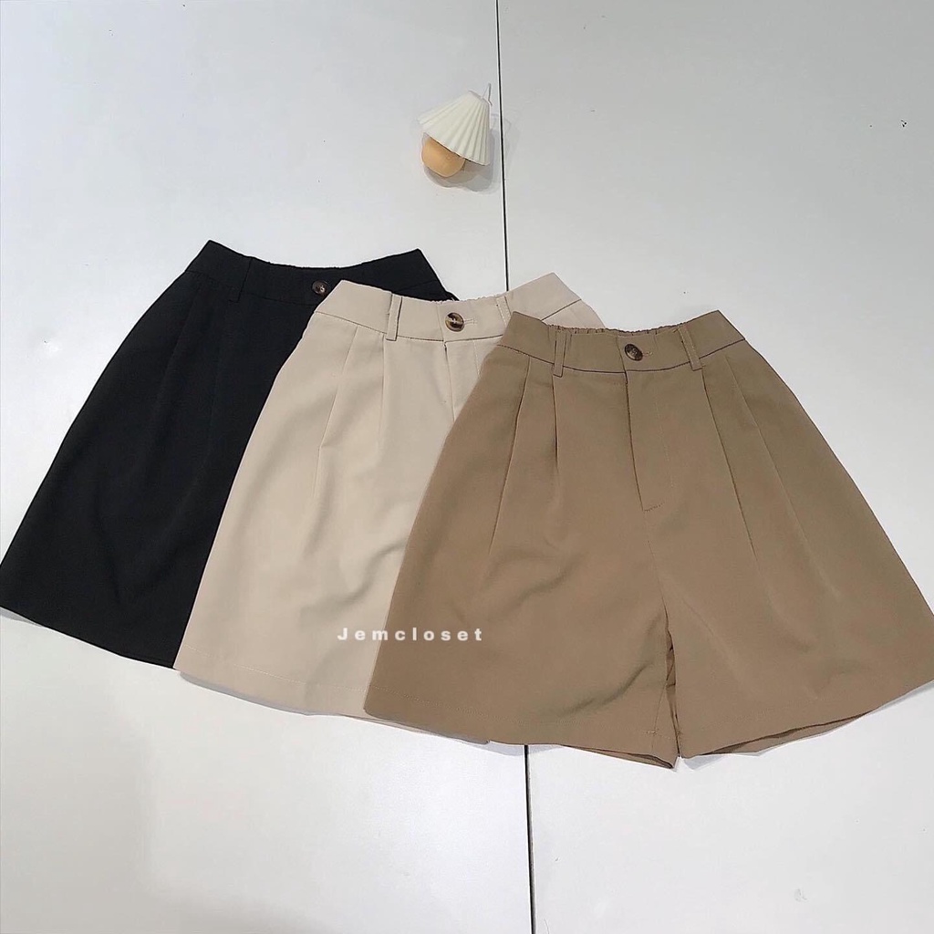 Quần Đùi Nữ Ống Rộng JEMCLOSET Thiết Kế Basic Quần Short Nữ ANGA Chất Tây Mềm Mát Rất Thích Hợp Mặc Đi chơi Mùa Hè 2763