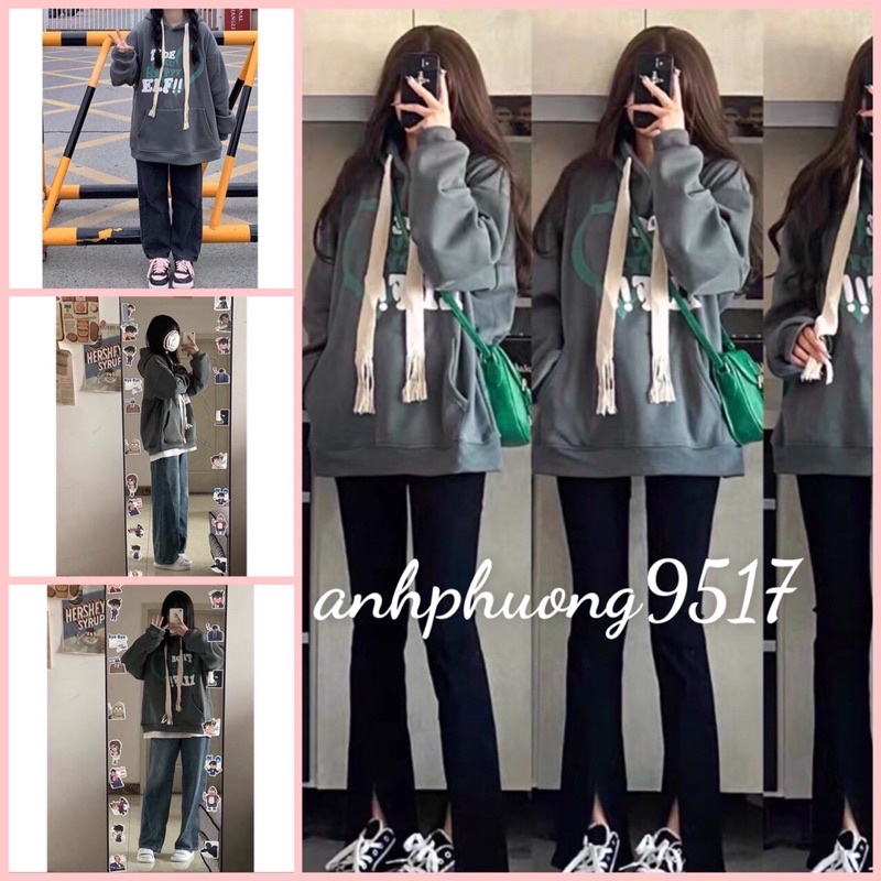 Áo hoodie TIDE UlzzangHodie nữ form rộng dài vải nỉ chất đẹp giá rẻ không xù lông hàng quảng châu BST thu đông unisex