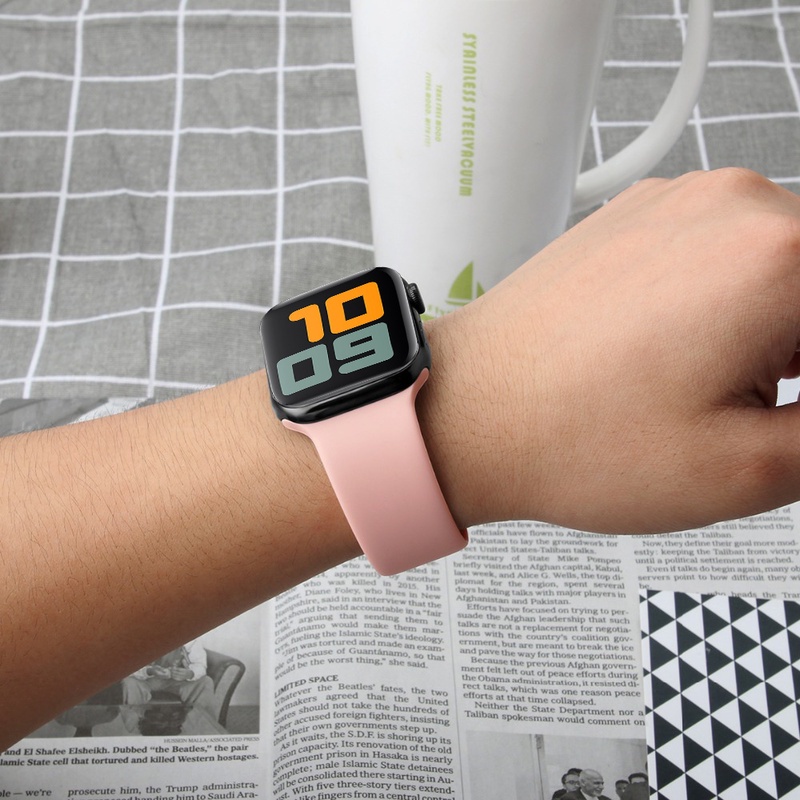 Dây Đeo Silicone Thay Thế Cho Đồng Hồ Thông Minh series 7 45mm 41mm iwatch 6 5 4 44mm 42mm
