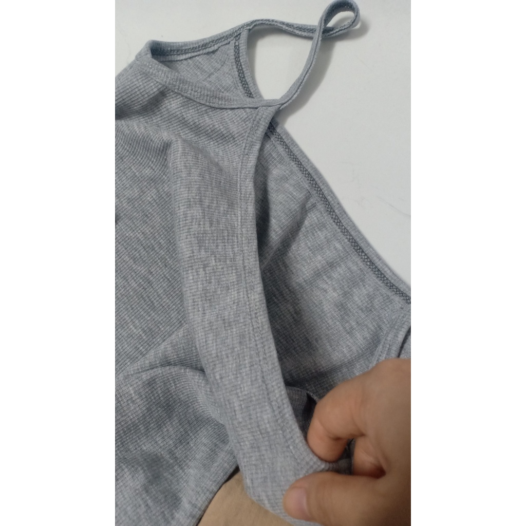 Set đầm hai dây maxi kèm áo khoác dài tay 2 màu ĐEM- XÁM chất thun gân dày dặn FREESIZE DƯỚI54KG MIDORI247