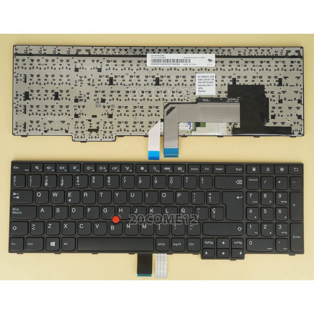 (KEYBOARD) BÀN PHÍM LAPTOP LENOVO E560 dùng cho Thinkpad E550 E555 E560 E565