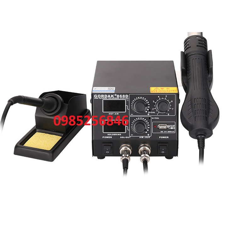 Bộ trạm khò hàn GORDAK 868D 2 màn hình hiển thị - hàng chính hãng