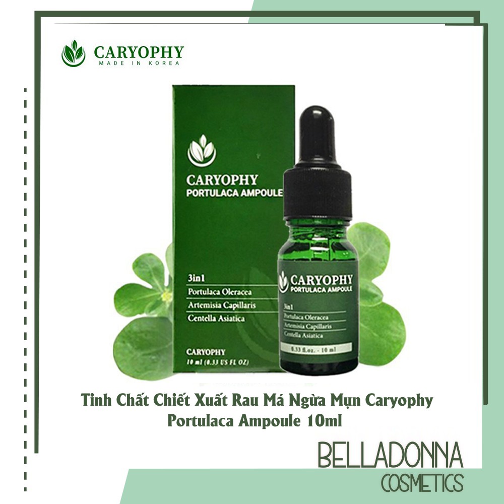 [HÀNG CHÍNH HÃNG] Tinh Chất Chiết Xuất Rau Má Ngừa Mụn Caryophy Portulaca Ampoule 10ml