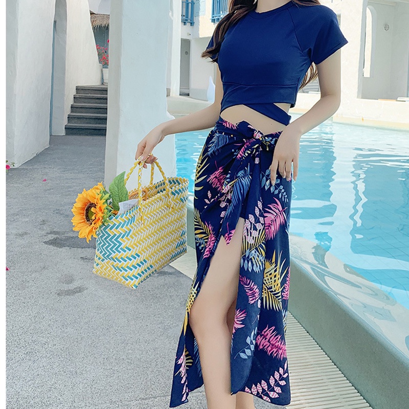 Set đồ bơi IELGY ba mảnh có size lớn thời trang cho nữ