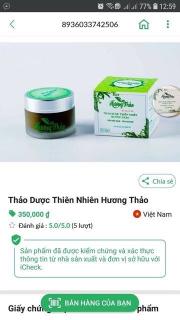 THẢO DƯỢC THIÊN NHIÊN HƯƠNG THẢO - XÓA MỜ NÁM/TÀN NHANG