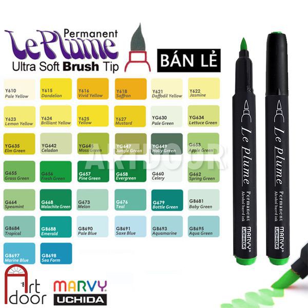 [ARTDOOR] Bút Marker MARVY đầu mềm (từ 610~698)