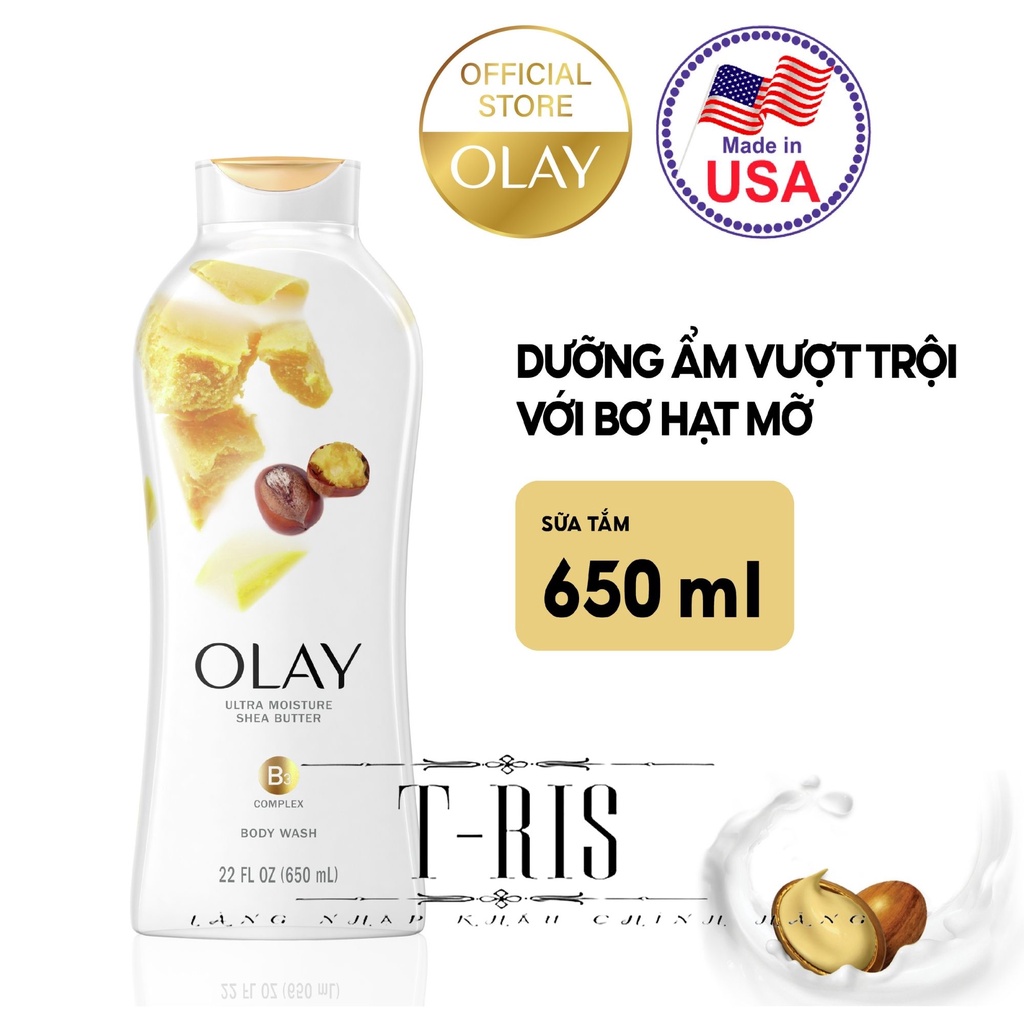 [650ml-364ml-USA] Sữa tắm Olay Mỹ 650ml -Hoa lan-Muối- Lan-hạnh nhân-vàng- ĐEN(LÃO HOÁ) - Nhập khẩu chính hãng