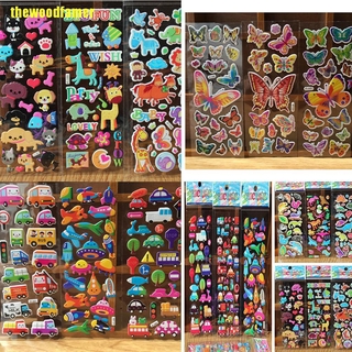 10 Miếng Dán Hoạt Hình 3d Cho Bé