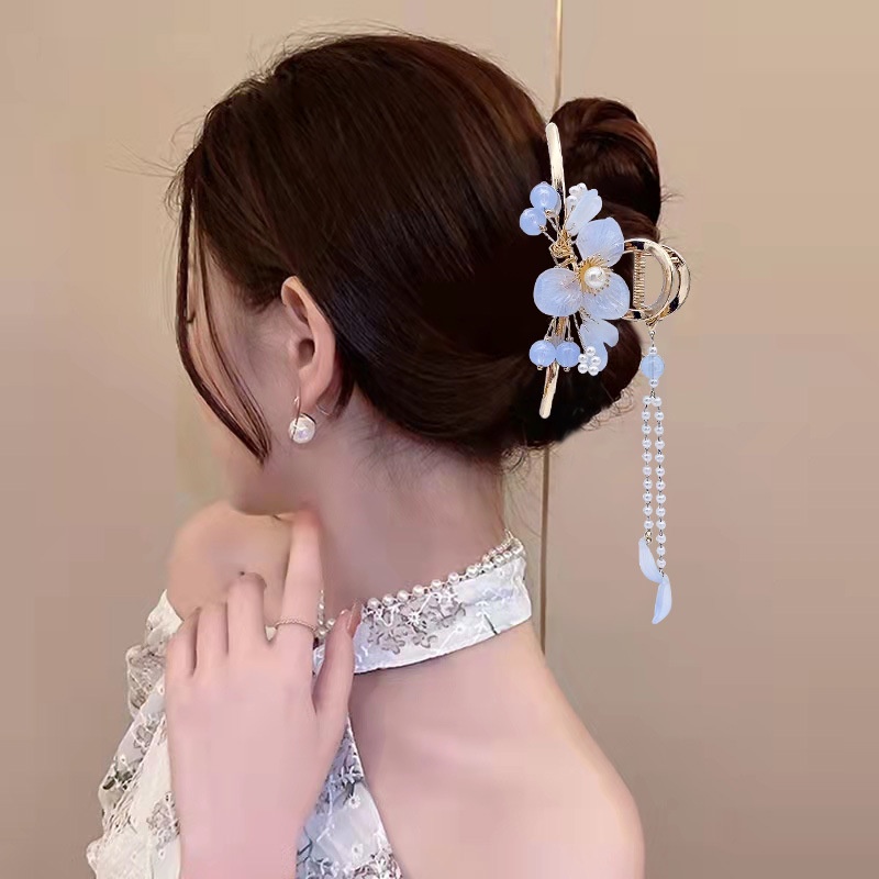 Trâm cài tóc nữ Haimeikang cổ kính tua rua hoa khí chất cổ điển