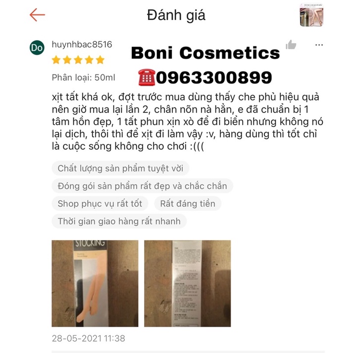 Tất phun che khuyết điểm chân Stocking SPF25++ Hàn Quốc - combo chống nắng, che phủ chân cực mạnh - cực mịn da - đều màu