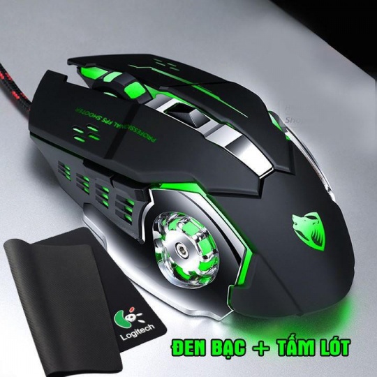 [TẶNG LÓT CHUỘT] Chuột Có Dây Dành Cho Game Thủ DIVIPARD G502 Đèn Led Nhiều Màu