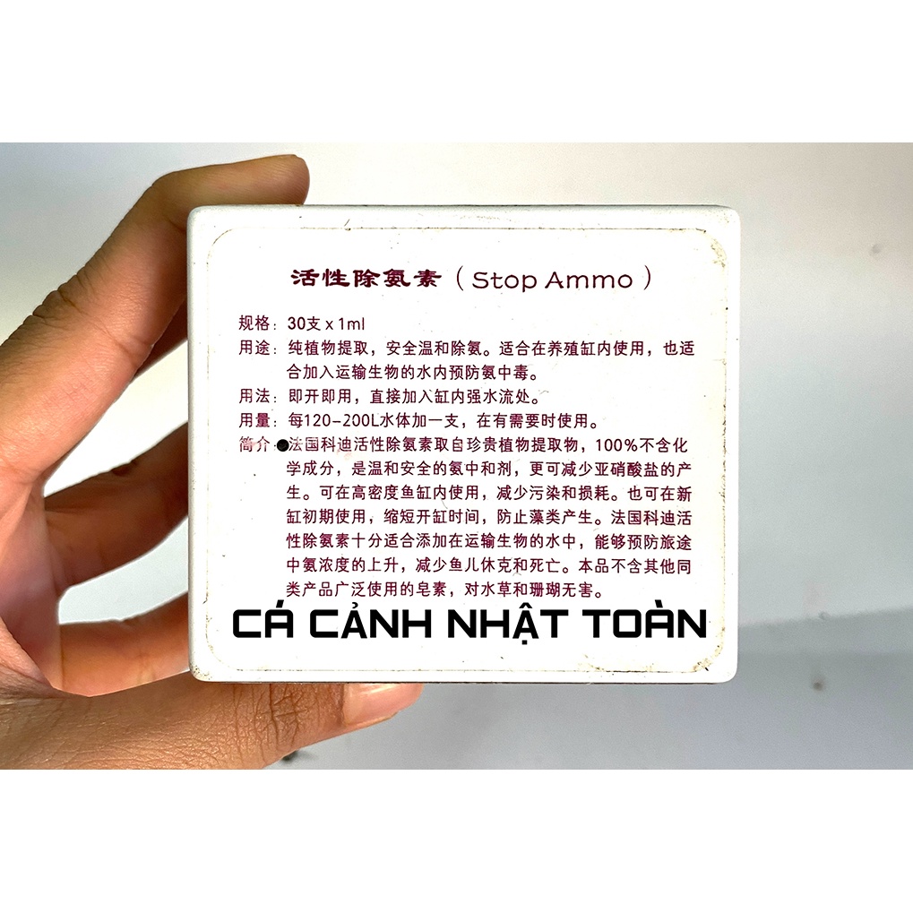 STOP AMMO PRODIBIO KHỬ ĐỘC CHO BỂ CÁ CẢNH (1 ỐNG LẺ)