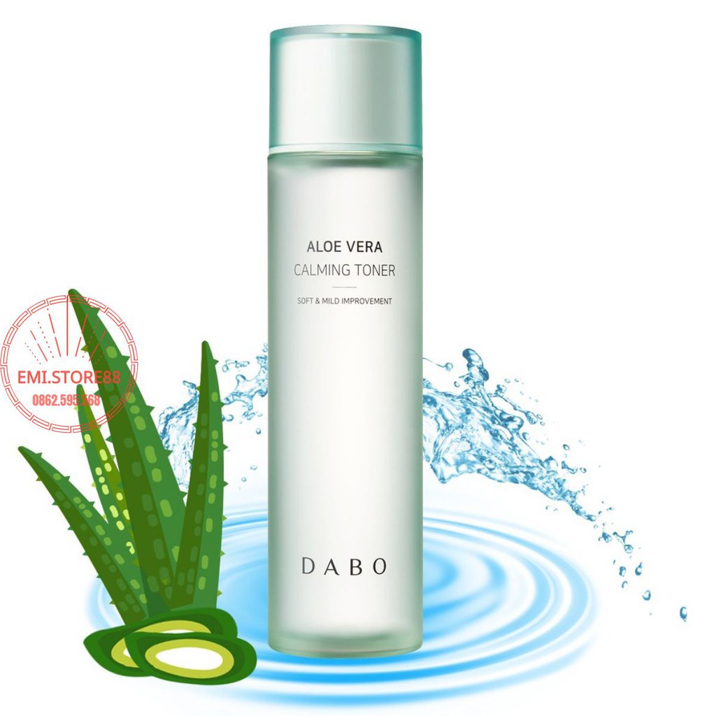 Nước Hoa Hồng Dưỡng Ẩm DABO ALOE VERA CALMING toner 150ml