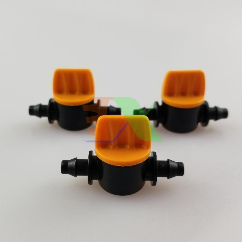 Van khóa TM-47B cho ống tưới 4/7 6 mm, Van khóa dây PE LDPE HDPE PVC (2 đầu gân 4/7mm)