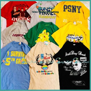 【THUN 2HAND Size S,M,L,XL】Áo Thun Nữ, Nhiều Kiểu Dáng, Vải Cotton 100%, 2Hand Dáng Tay Lỡ