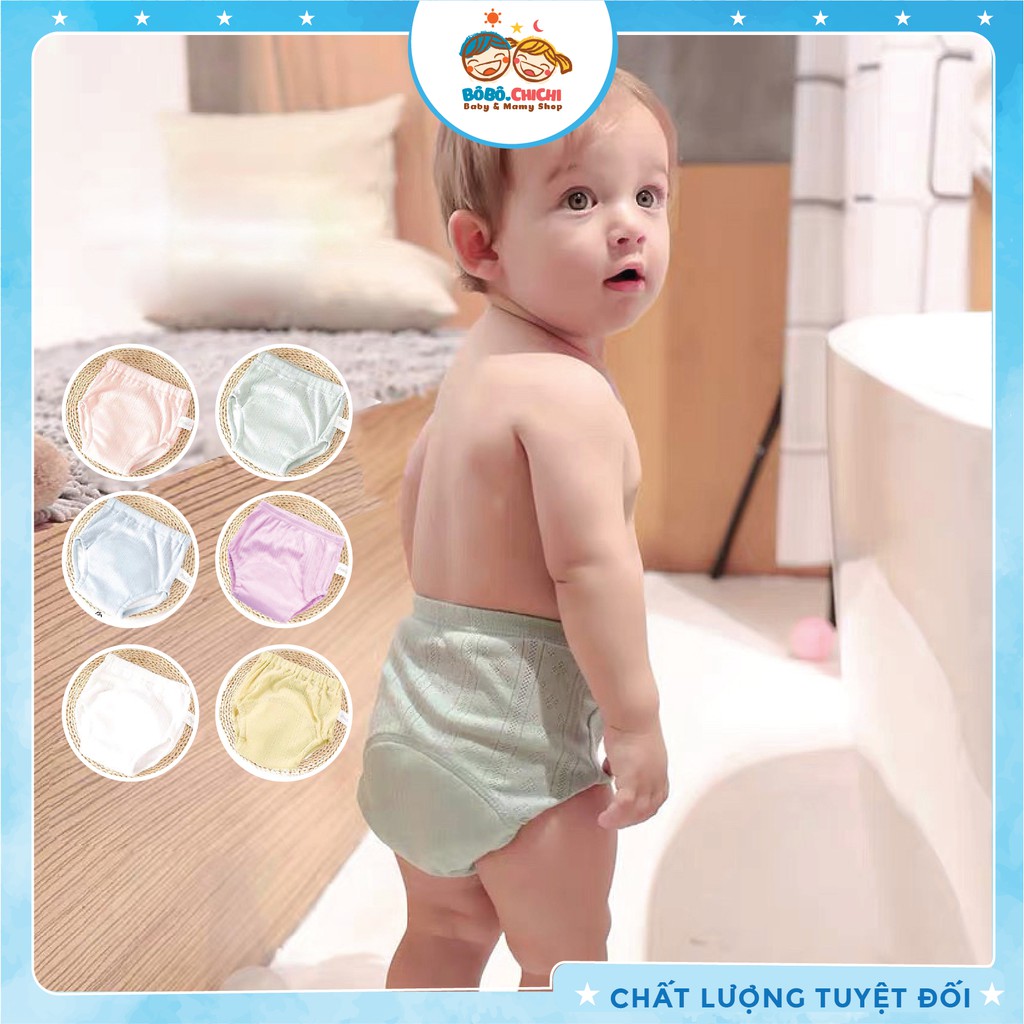 Tã vải, bỉm vải 6 lớp Bochi siêu mỏng có khoá chống tràn, size M L (7-16kg)