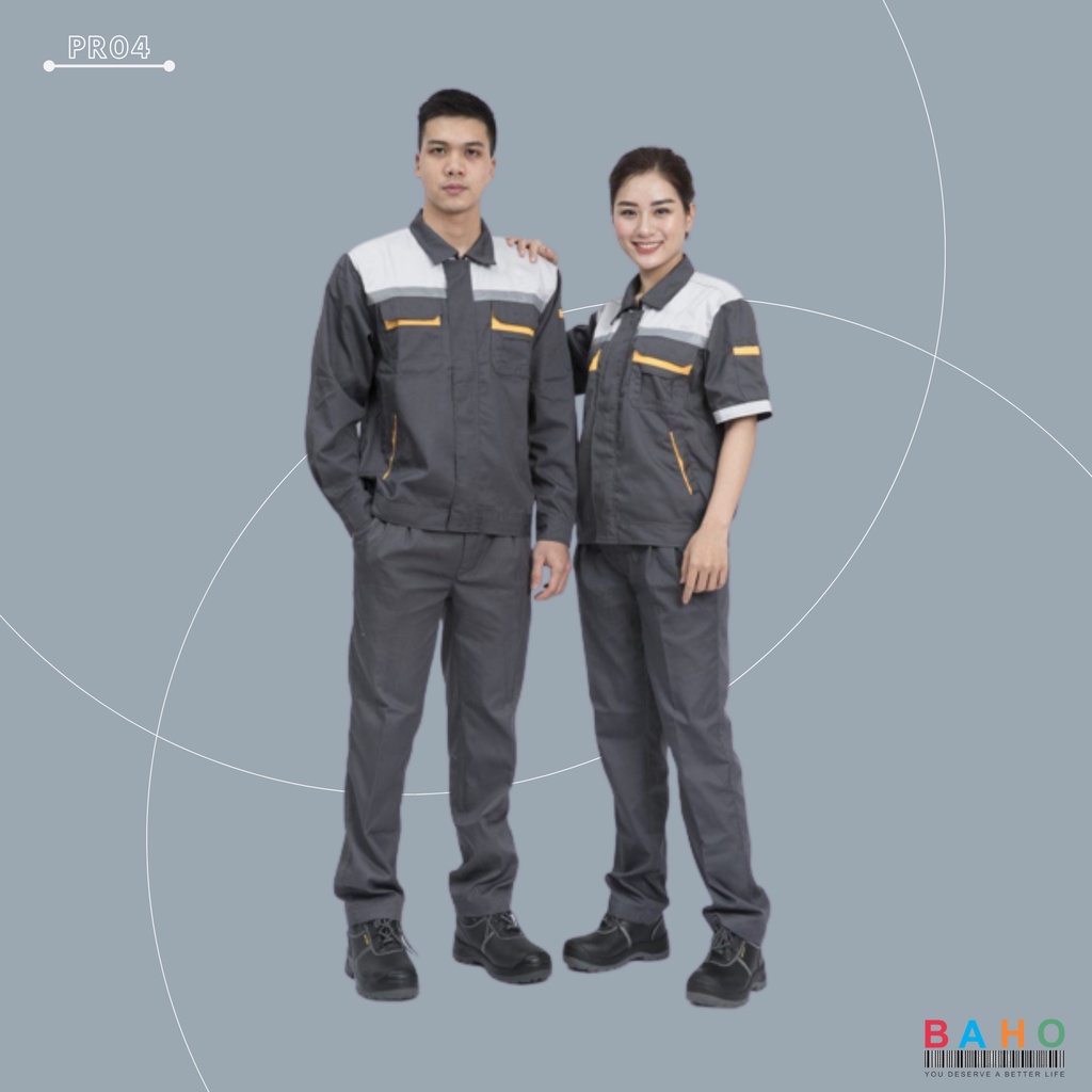 BỘ QUẦN ÁO BẢO HỘ VẢI PANGRIM HÀN QUỐC + ĐỒ CÔNG NHÂN - KỸ SƯ - THỢ SỬA CHỮA CÁC NGÀNH NGHỀ MÀU CHÌ CÓ PHẢN QUANG, PR04
