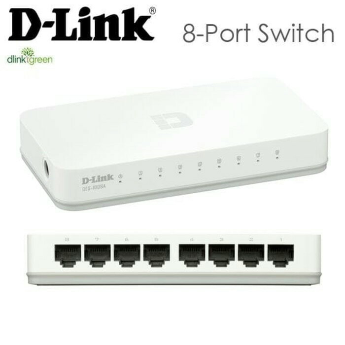 Bộ Chuyển Đổi D-link Des-1008c Dlink Hub 8 Port Rj45 - Rj 45 Hỗ Trợ Cat5e Cat6