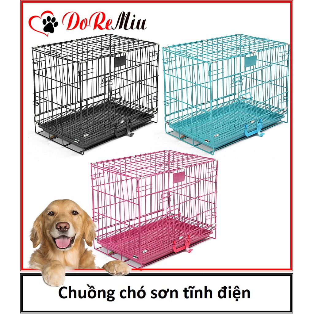 Doremiu SD90 - Chuồng chó mèo sơn tĩnh điện chó lớn phù hợp chó và mèo từ 0-25kg (được chọn màu) bảo hành 6 tháng