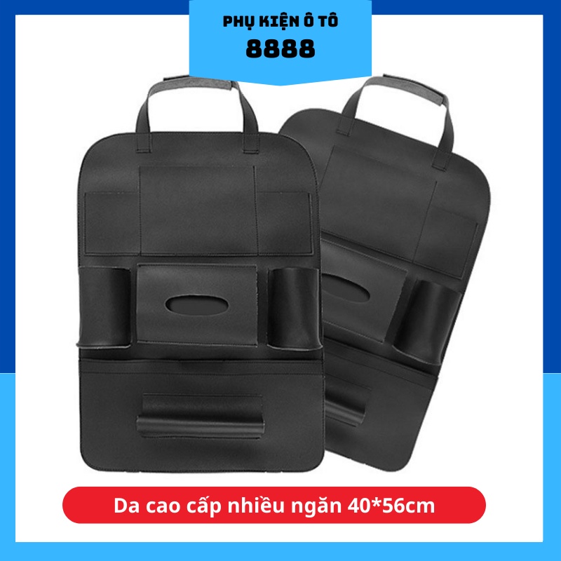 Túi da để đồ treo sau ghế ô tô, siêu đẹp, nhiều ngăn, nhiều túi, bền bỉ, thích hơp mọi loại xe - túi đựng đồ ly nước oto