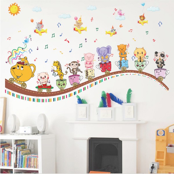 Decal trang trí tường - Thú Ca Hát 03