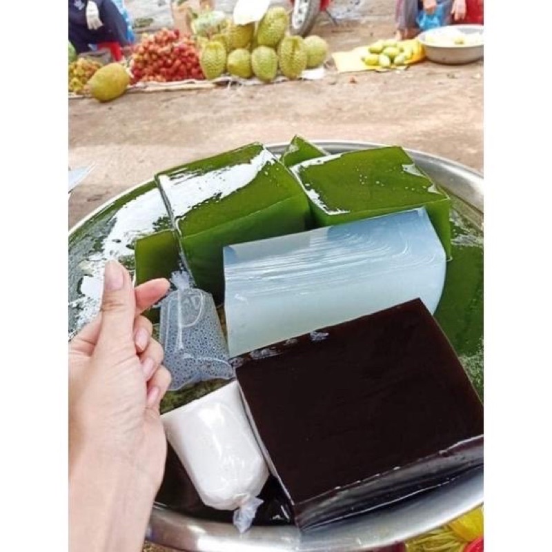 100G Bột thạch sương sáo đen cao bằng siêu béo dẻo dai 2-2.5Lít