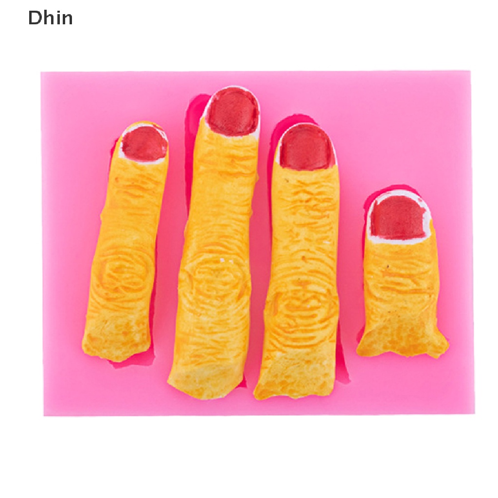 Khuôn Silicone Tạo Hình Ngón Tay Trang Trí Bánh Kem Phong Cách Halloween