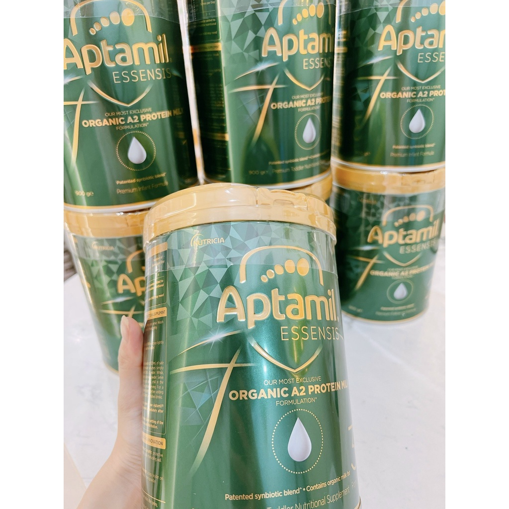 Sữa bột Aptamil Essensis Úc đủ số 900gr sạch organic đạm A2