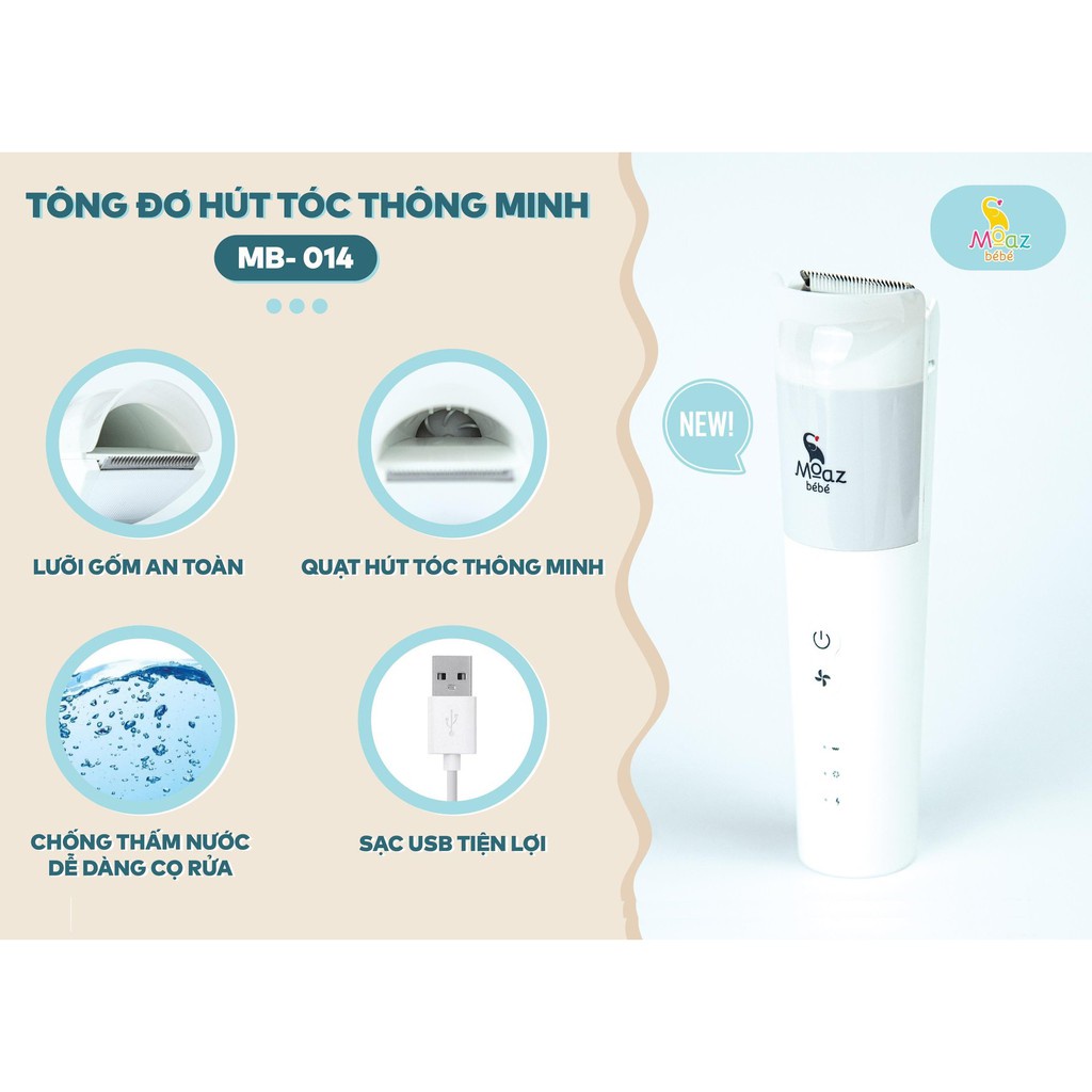 TÔNG ĐƠ HÚT TÓC MOAZ BEBE (CHÍNH HÃNG) CHO BÉ (MB-014)