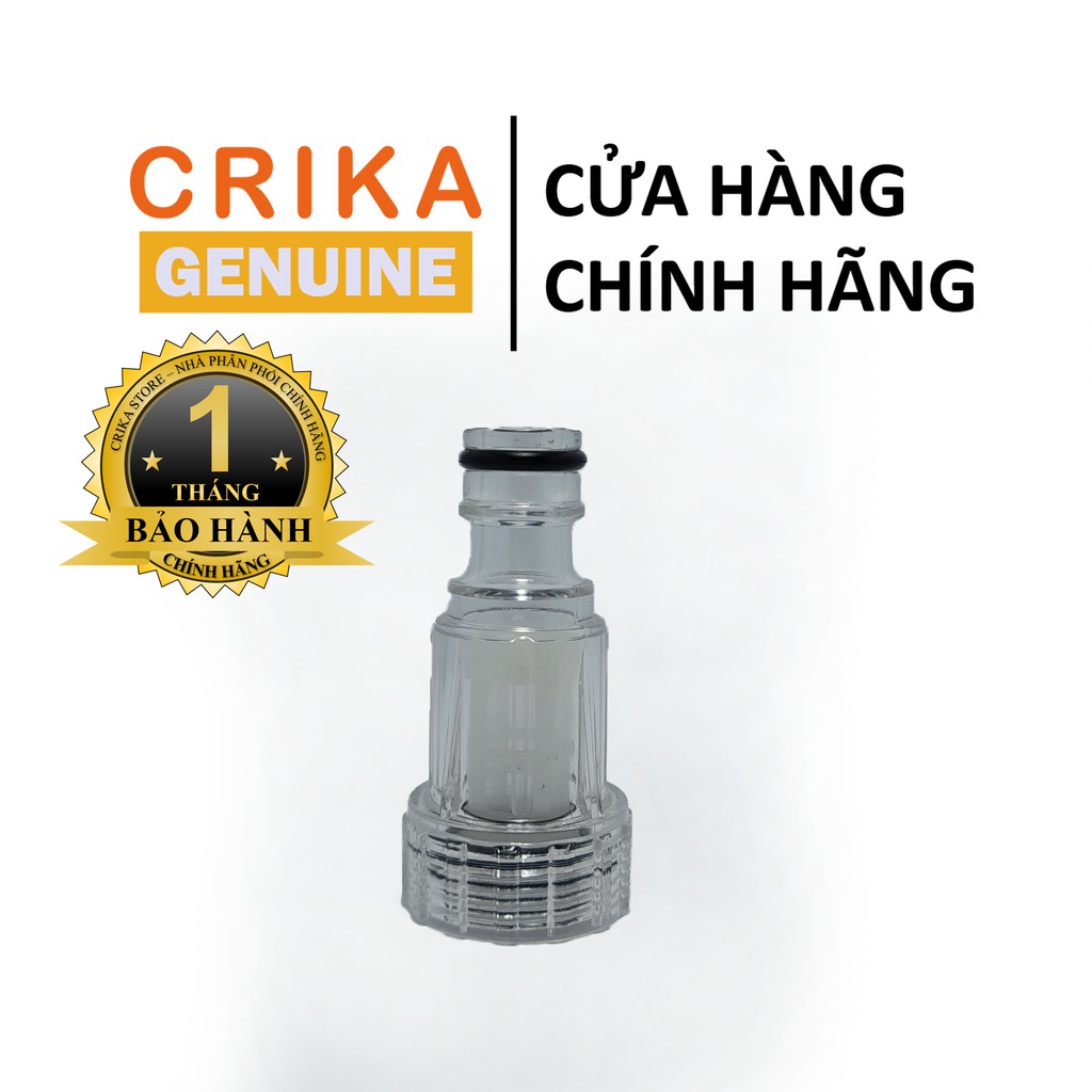 Cút nhựa lọc nối nhanh Crika đầu hút nước máy xịt rửa xe Ren 25mm