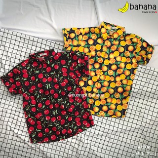 [Banana]- Áo sơ mi trái cây Cherry to/Cam (M ,L ,XL)