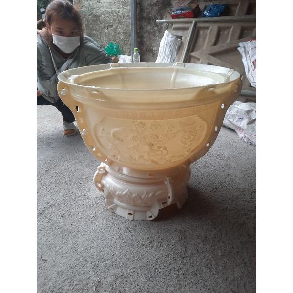 Khuôn Chậu tròn 60 abs hoa văn tùng cúc mai