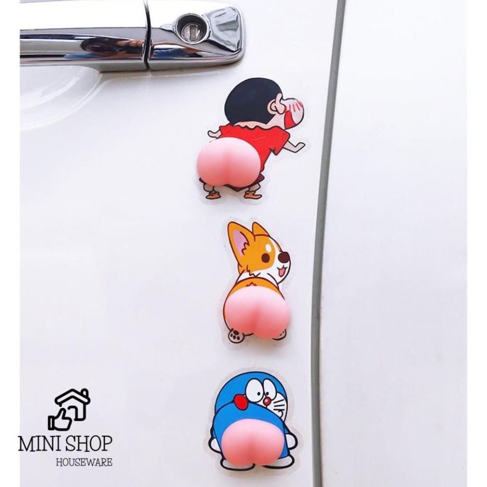 Dán Mông Đào ĐôRÊMON Silicon Siêu Cute Dán Ốp Điện Thoại Chặn Cửa Chống Va Đập Otô