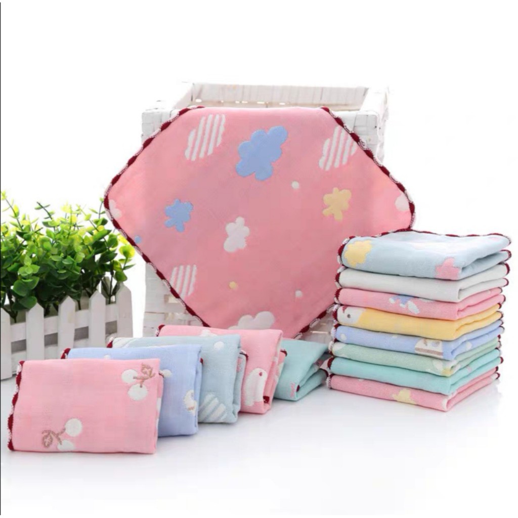 Khăn Sữa Cotton 6 Lớp Cho Bé - HBQ Kids