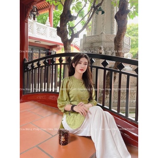 Đồ Lam Đi Chùa Bà Ba Chất Liệu Gấm
