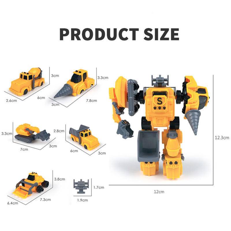 Robot toy Mô hình xe xây dựng đồ chơi 5 trong 1 cho bé