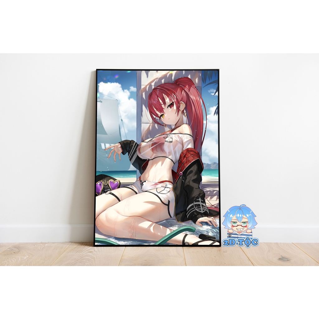 Tranh poster A3 dán tường Houshou Marine Hololive (11) - 2d Tộc Shop