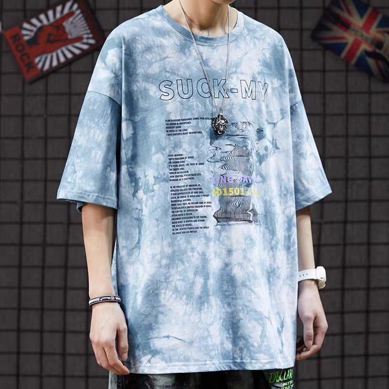 ÁO THUN NAM NỮ MÀU LOANG XANH NGỌC FORM RỘNG UNISEX LOANG 3D DAVID | BigBuy360 - bigbuy360.vn