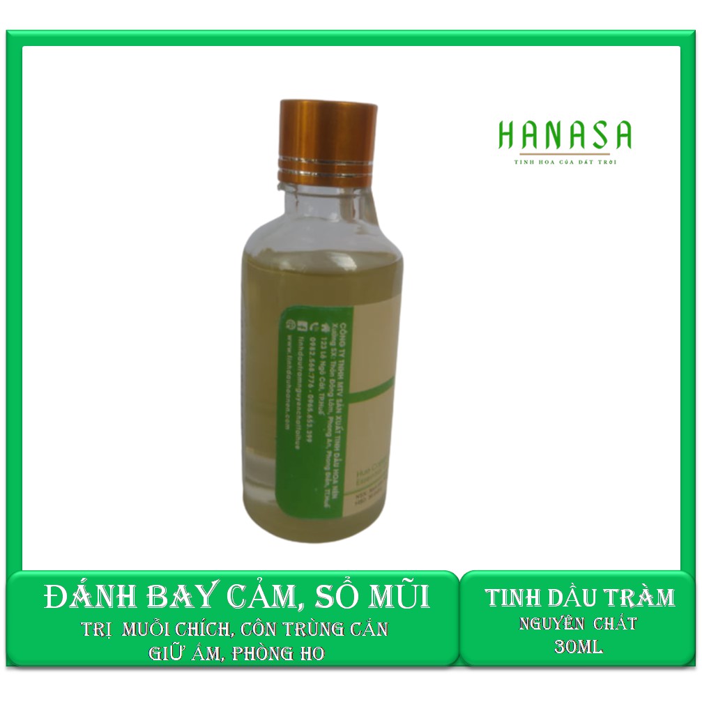 [Tinh dầu giả hoàn tiền]Tinh dầu tràm Hoa Nén 30ml [nguyên chất] trị muỗi đốt, đánh bay cảm, ho.