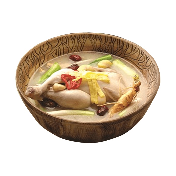 Bộ 2 Gói Canh Gà Hầm Sâm Hàn Quốc SAMGYETANG  | TẶNG: 1 Hộp Trà Hồng Sâm Wongin – T Ginseng Tea 100 gói 2g