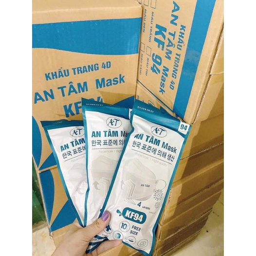 Set 50 cái khẩu Trang 4D KF94 - sản xuất theo công nghệ Hàn Quốc