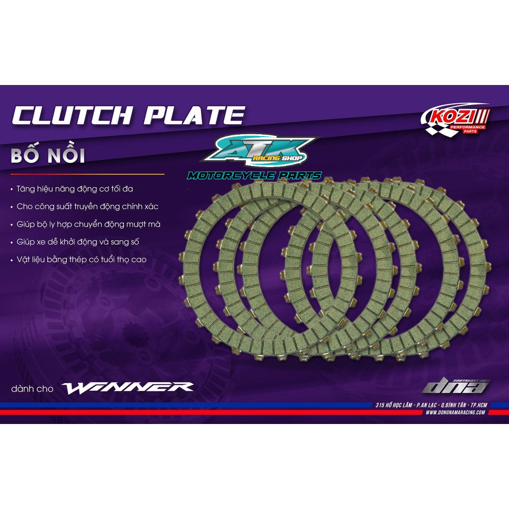 Bố nồi Kozi Malaysia dành cho các dòng xe Exciter150, 135, winner, raider, wave ,dream, ..hàng chính hãng