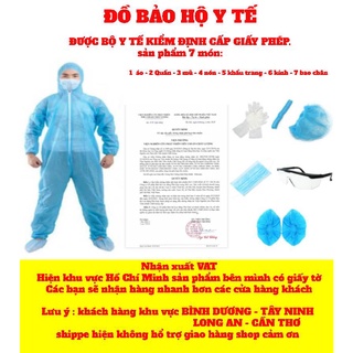 Đồ Bảo Hộ Y Tế có giấy tờ sản xuất cấp phép từ bộ y tế - đồ tiêu chuẩn 7 món