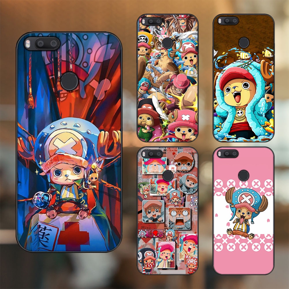 Ốp lưng Xiaomi Mi A1, Mi 5X viền đen in hình Chopper One Piece Đảo Hải Tặc