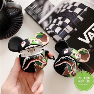 🌟Tặng kèm móc treo - Case Airpod 1 2🌟Vỏ bao AirPods silicon đựng tai nghe không dây Robot Trắng i12 , i13,